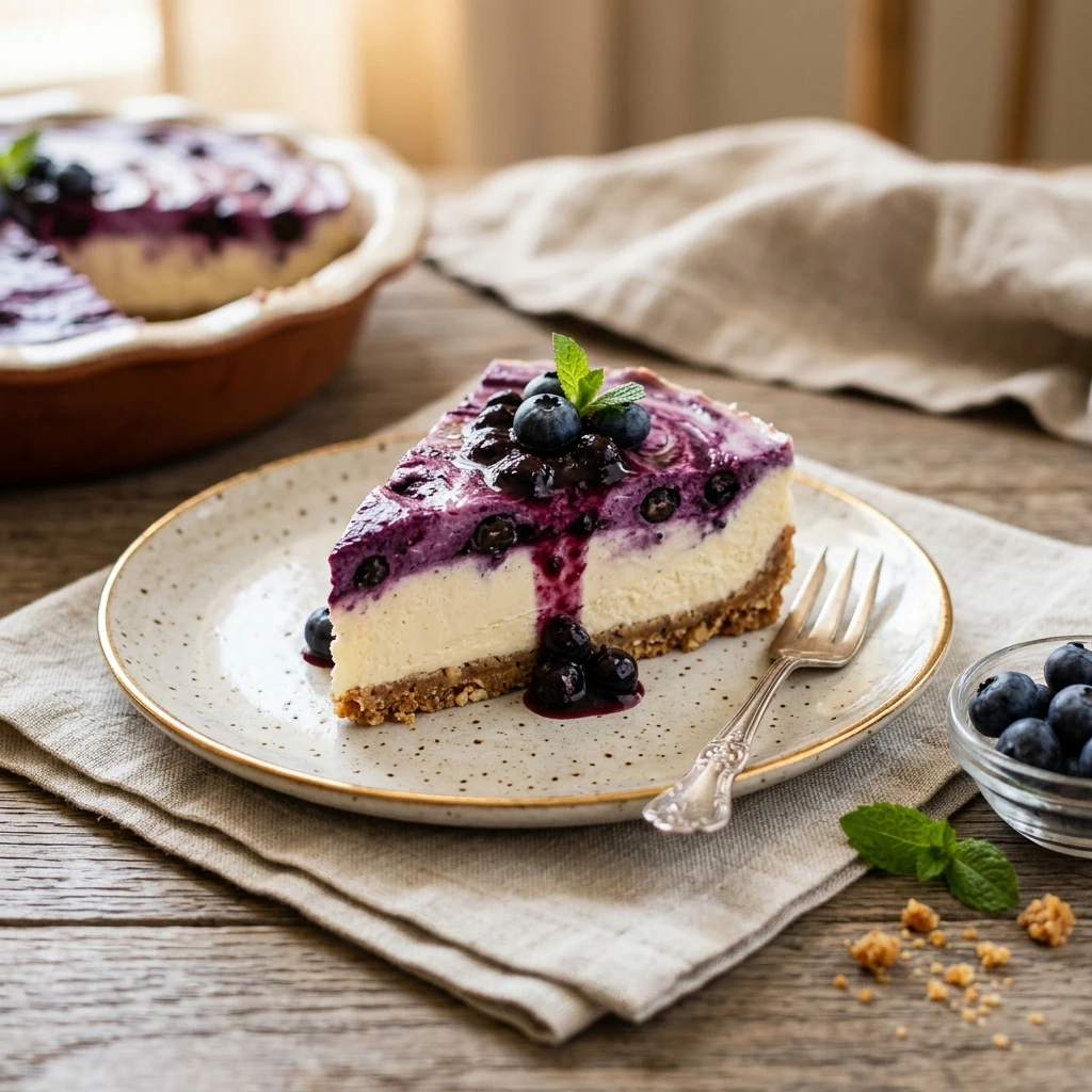 No Bake Blueberry Cheesecake Easy No Bake Dessert Zero Heat