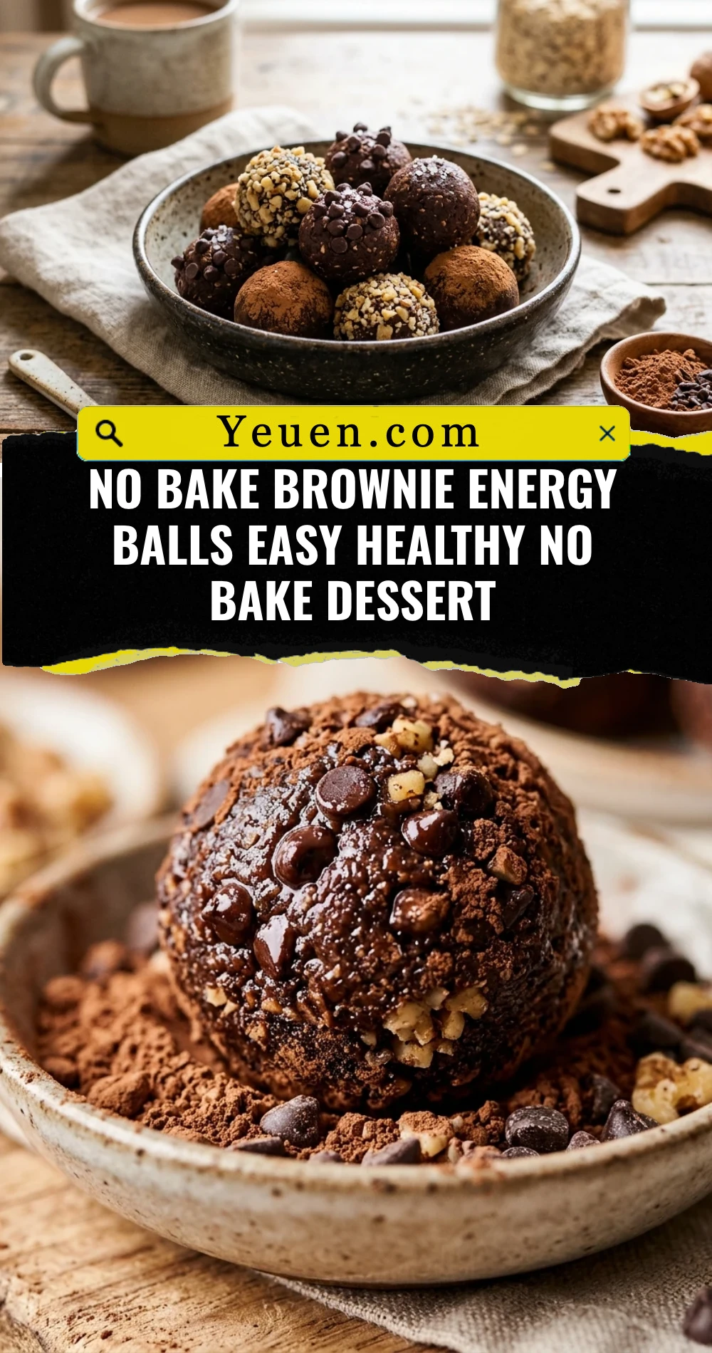 No Bake Brownie Energy Balls Easy Healthy No Bake Dessert