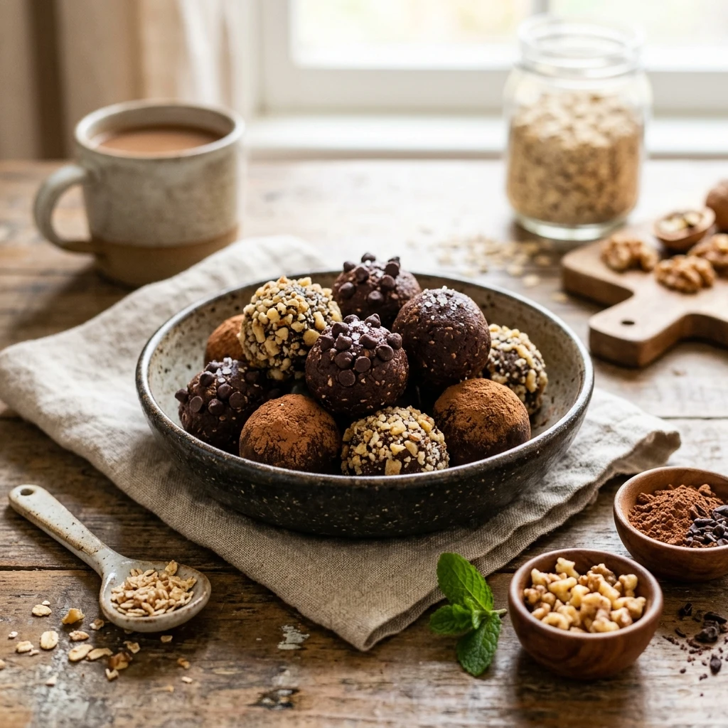 No Bake Brownie Energy Balls Easy Healthy No Bake Dessert