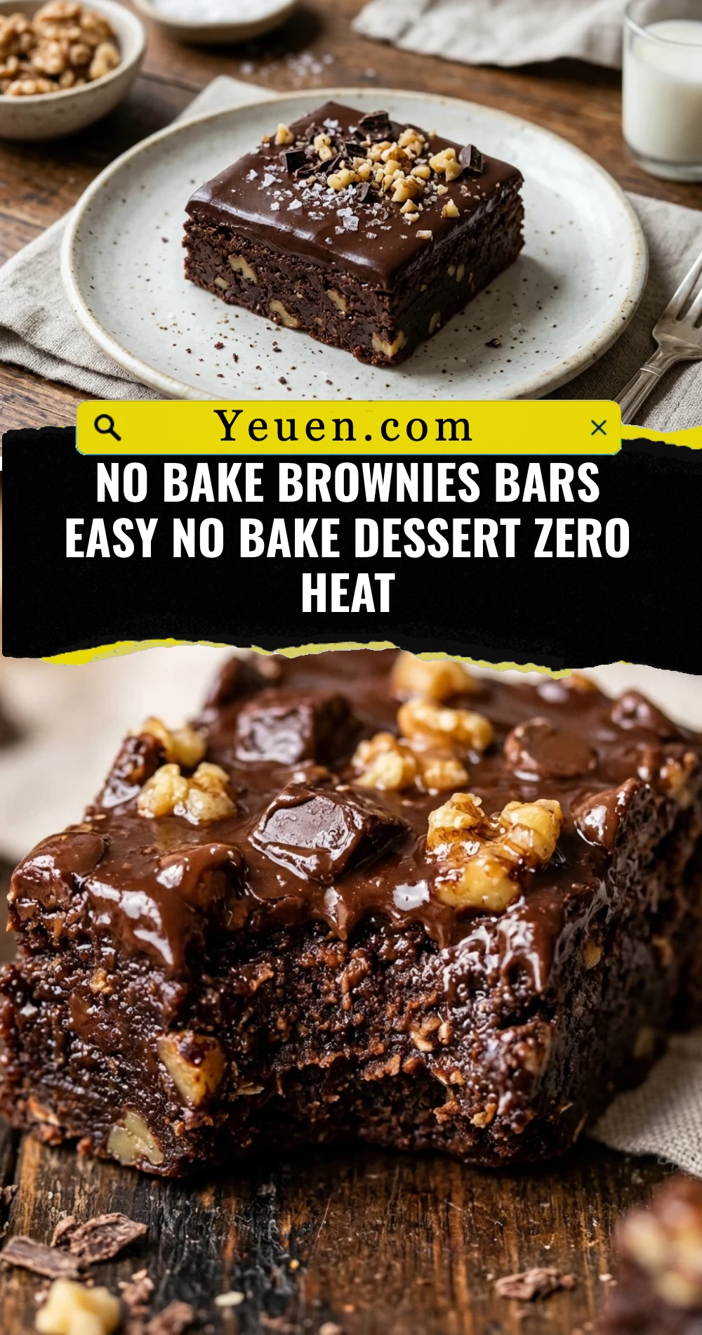 No Bake Brownies Bars Easy No Bake Dessert Zero Heat