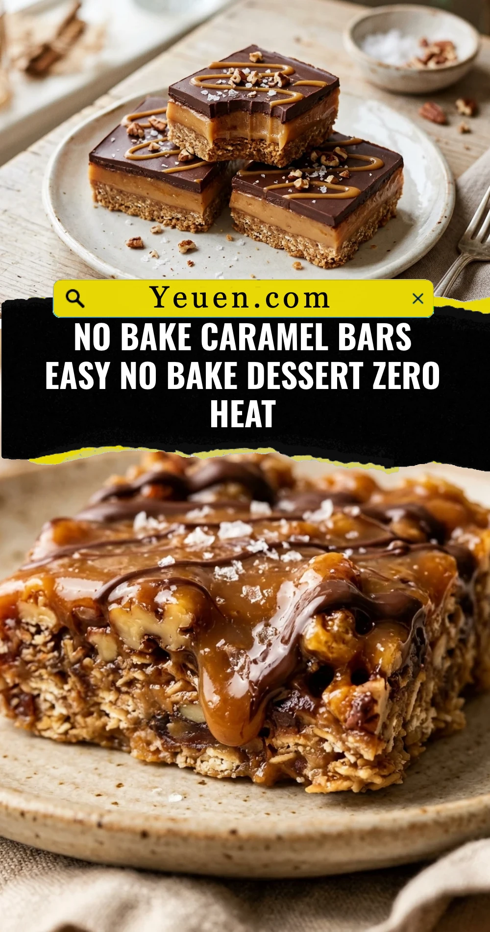 No Bake Caramel Bars Easy No Bake Dessert Zero Heat