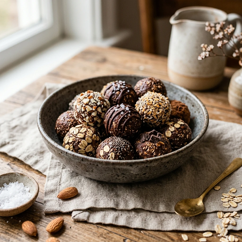 No Bake Chocolate Energy Balls Easy Healthy No Bake Dessert