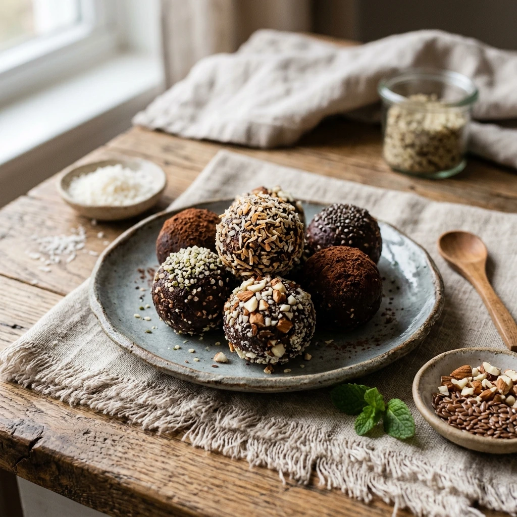 No Bake Chocolate Energy Balls Easy Healthy No Bake Dessert