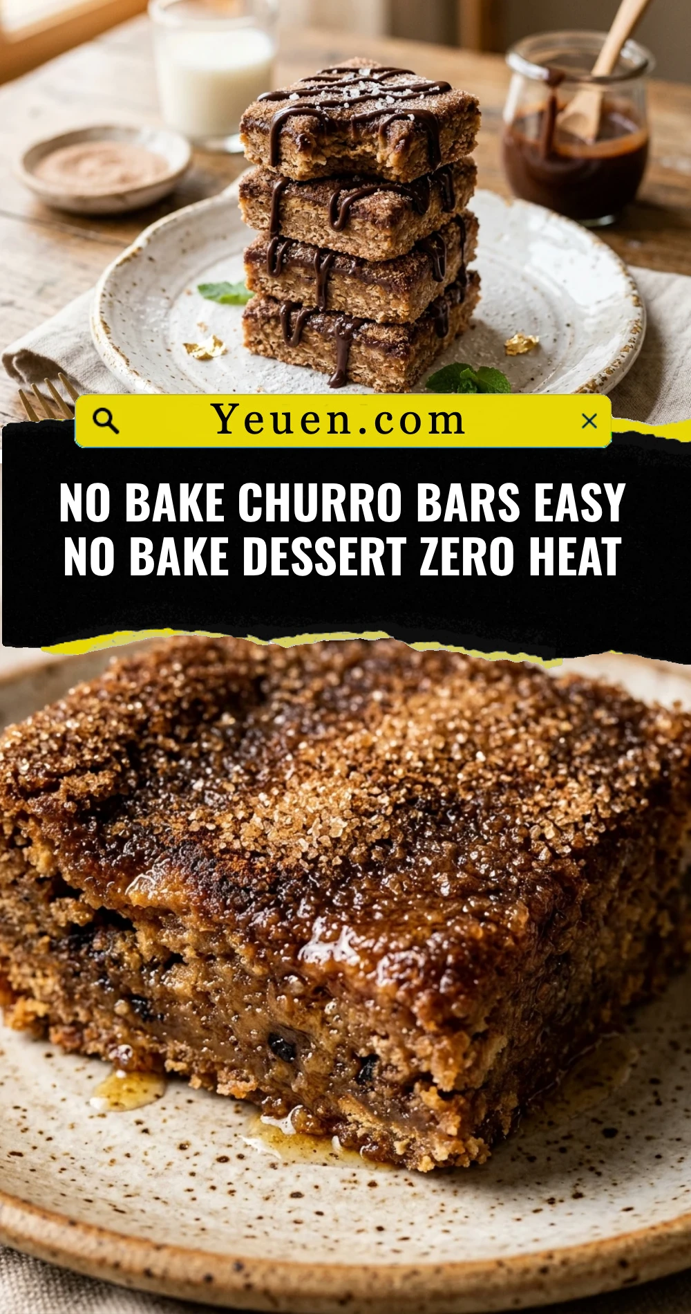 No Bake Churro Bars Easy No Bake Dessert Zero Heat