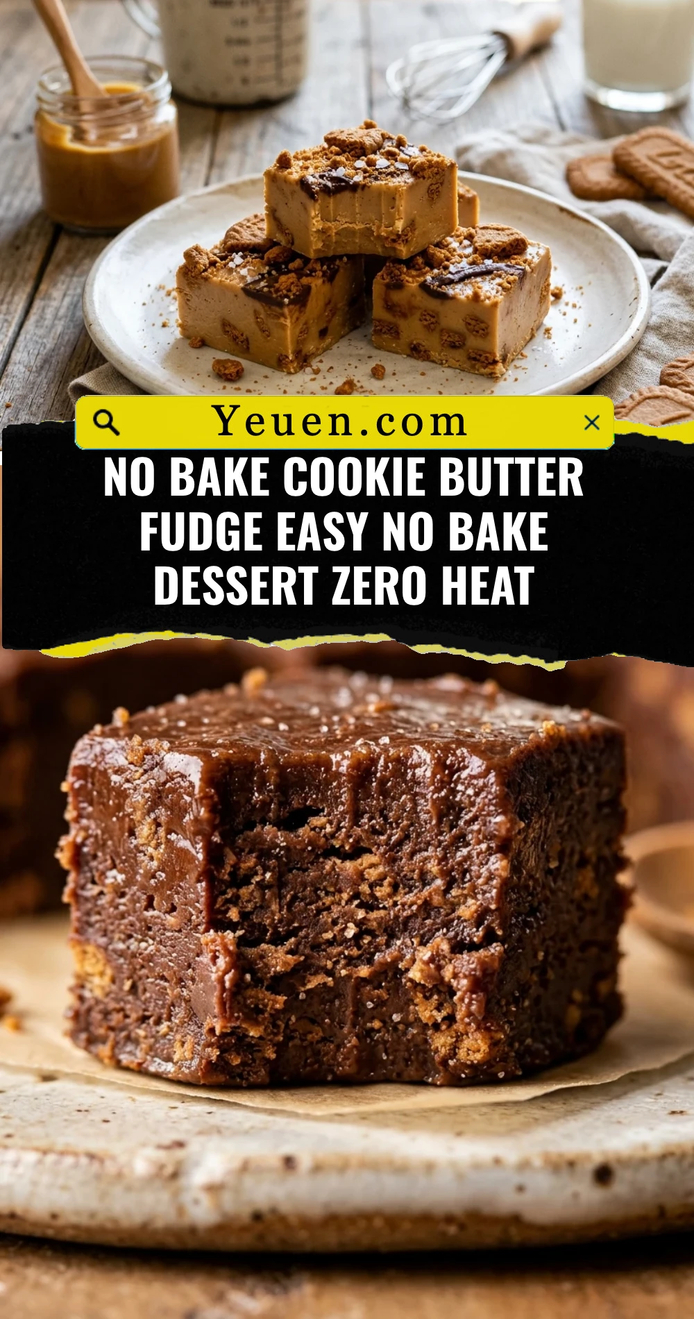 No Bake Cookie Butter Fudge Easy No Bake Dessert Zero Heat