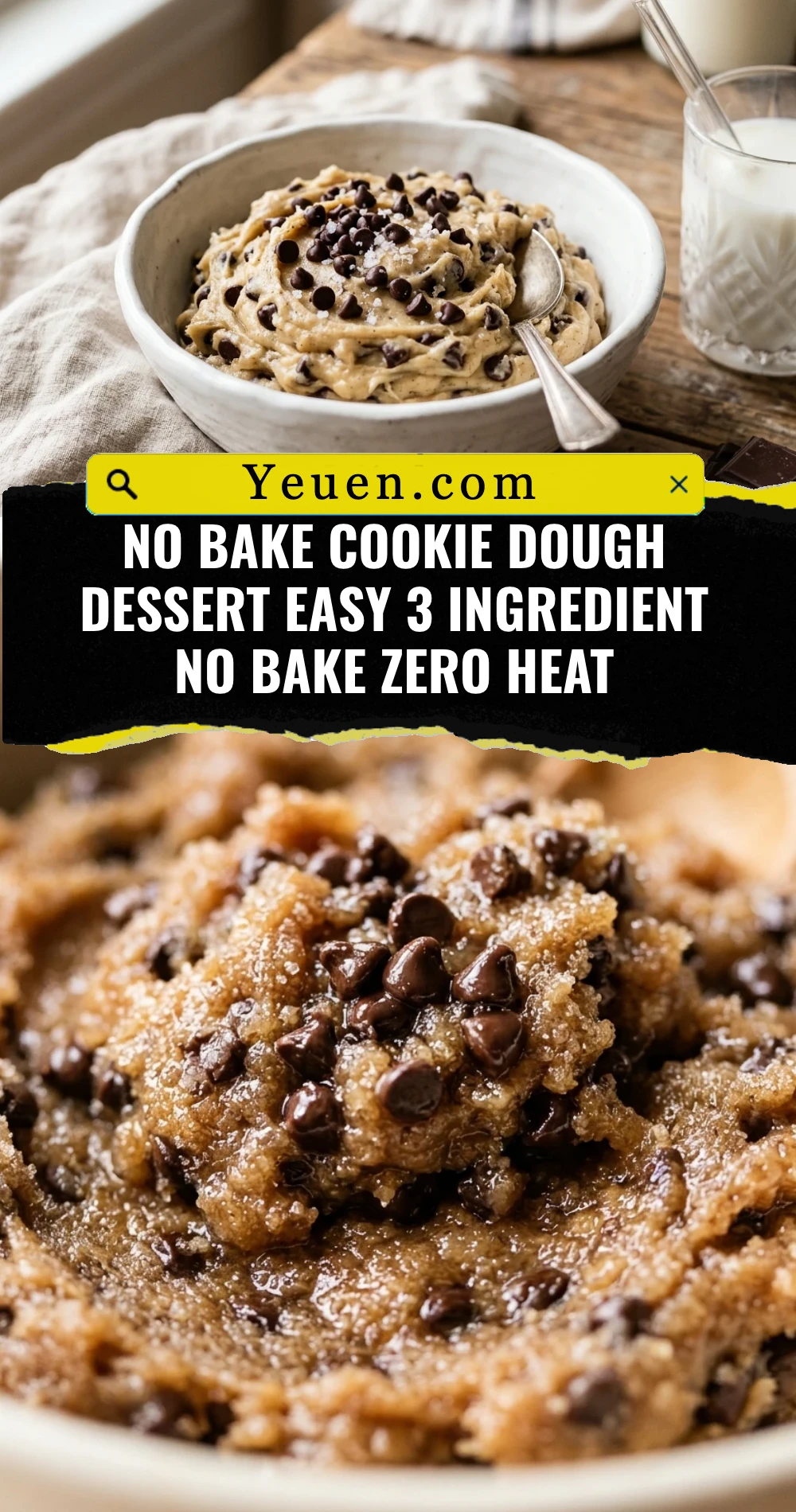No Bake Cookie Dough Dessert Easy 3 Ingredient No Bake Zero Heat