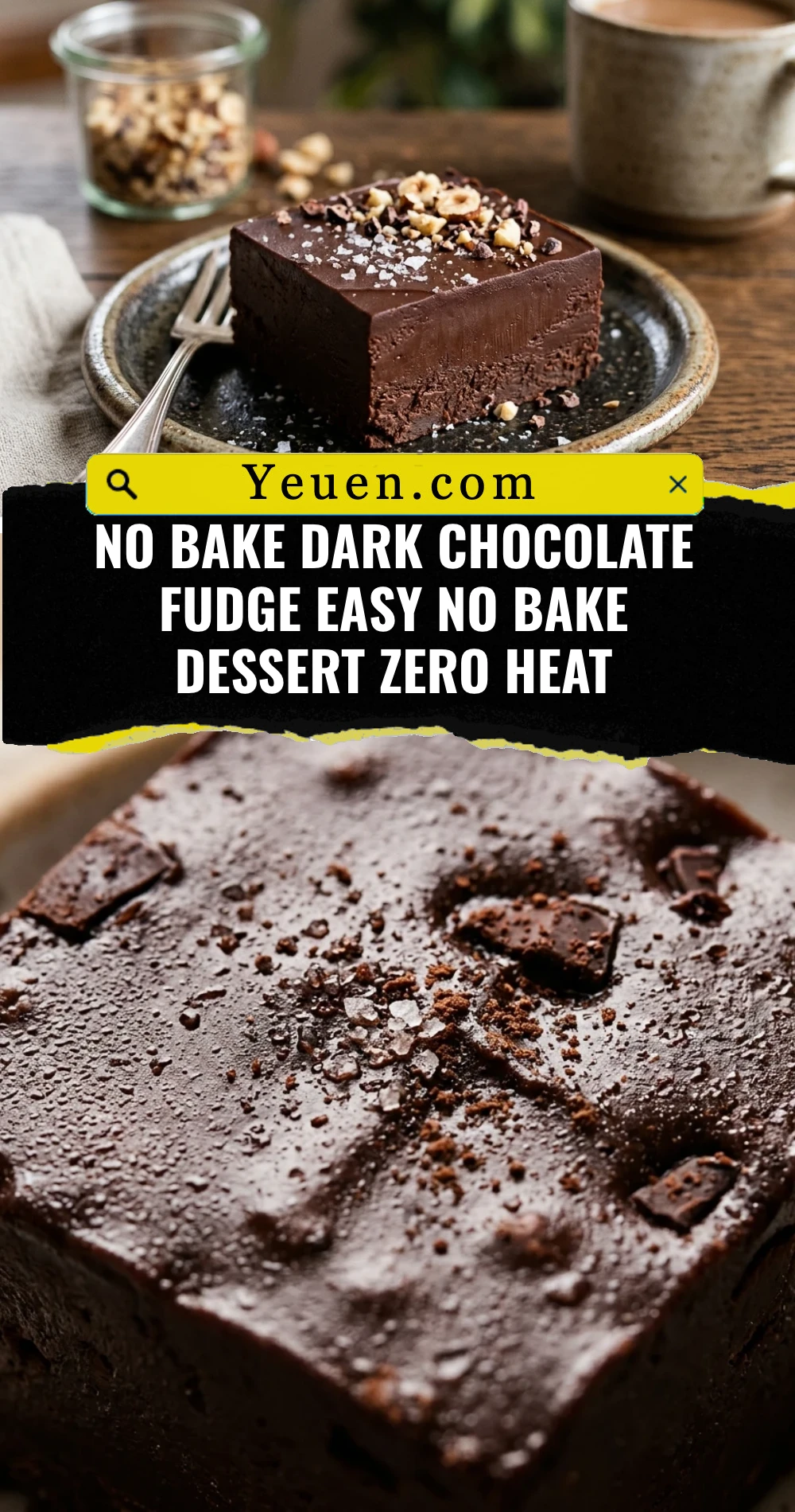 No Bake Dark Chocolate Fudge Easy No Bake Dessert Zero Heat