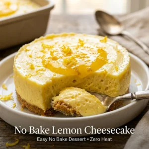 No Bake Lemon Cheesecake Easy No Bake Dessert Zero Heat