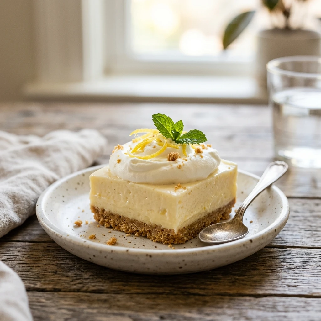 No Bake Lemon Icebox Dessert Easy 3 Ingredient No Bake Zero Heat