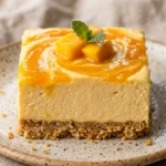 No Bake Mango Cheesecake Easy Creamy 3 Ingredient Viral Tropical Recipe
