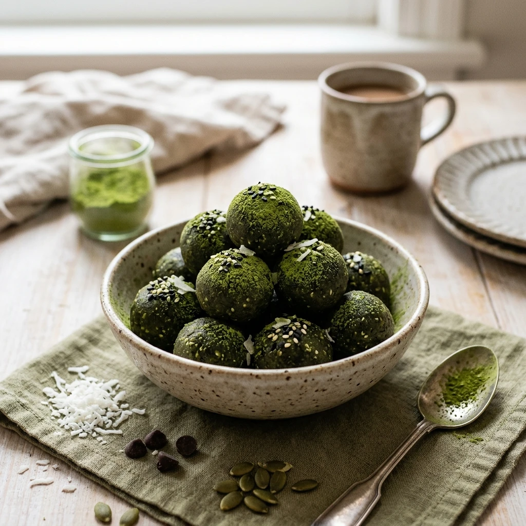 No Bake Matcha Energy Balls Easy Healthy No Bake Dessert