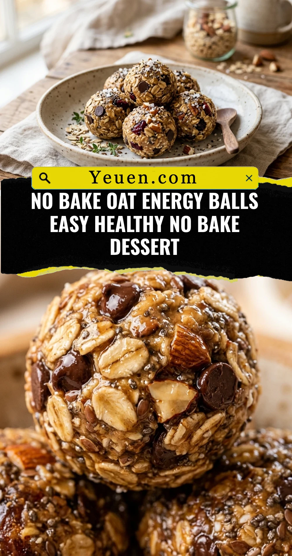 No Bake Oat Energy Balls Easy Healthy No Bake Dessert