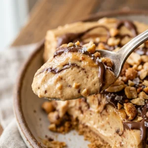 No Bake Peanut Butter Cheesecake Easy 3 Ingredient Creamy Viral Recipe