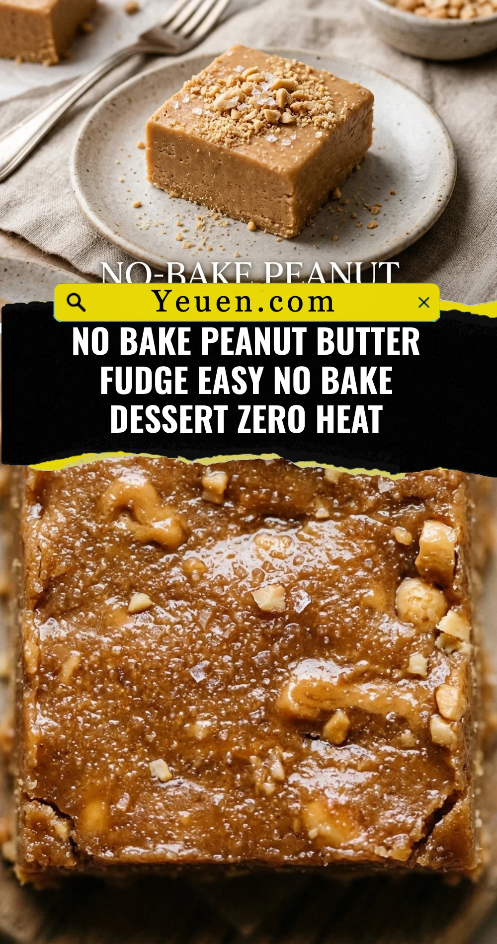No Bake Peanut Butter Fudge Easy No Bake Dessert Zero Heat