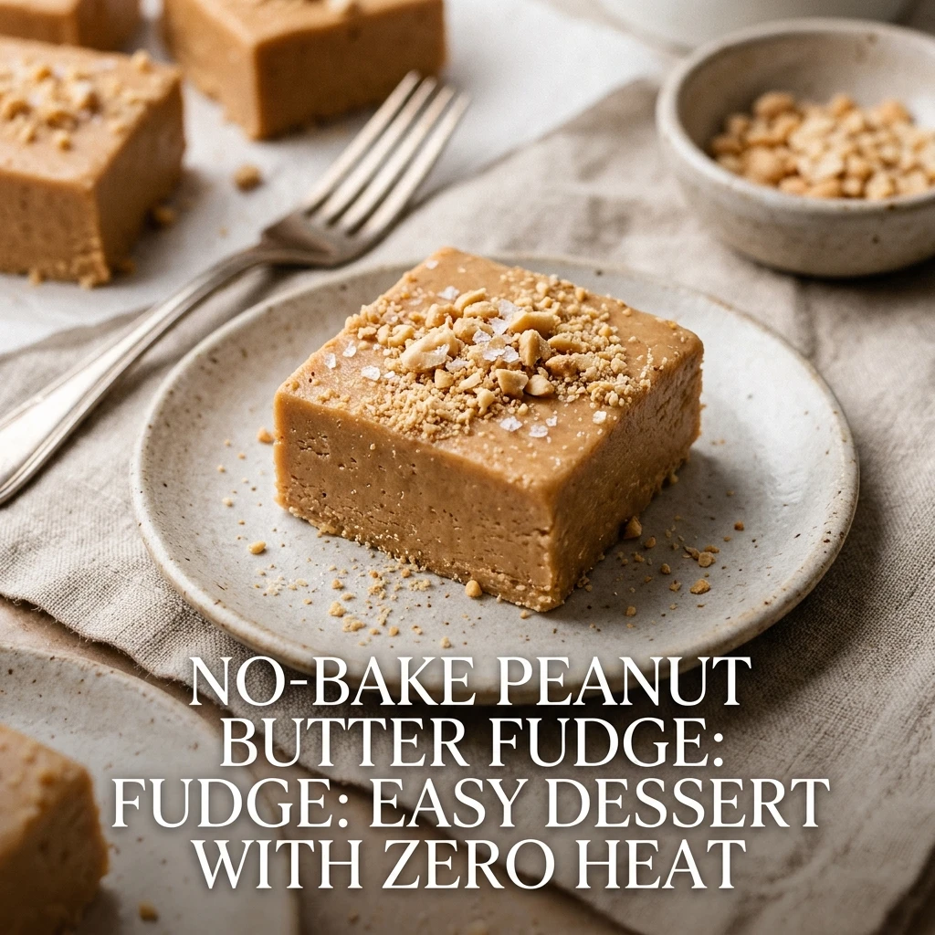 No Bake Peanut Butter Fudge Easy No Bake Dessert Zero Heat