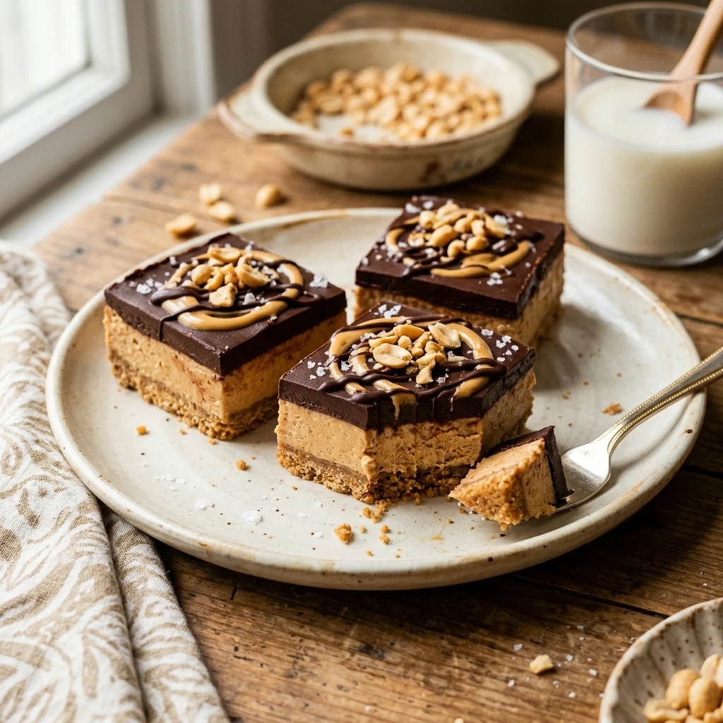 No Bake Peanut Butter Pie Bars Easy No Bake Dessert Zero Heat