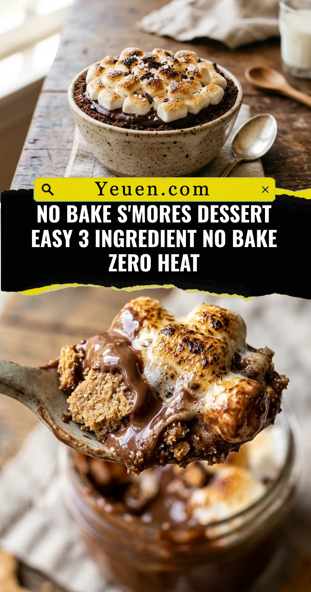 No Bake S'mores Dessert Easy 3 Ingredient No Bake Zero Heat