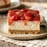 No Bake Strawberry Cheesecake Bars Easy Creamy Viral 2026 Recipe