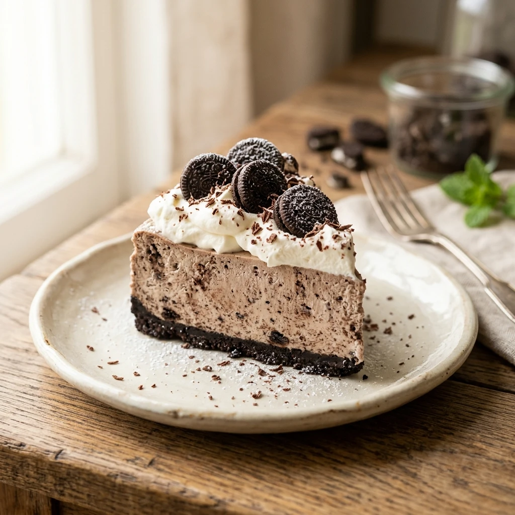No Bake 【entity-Oreo¦canonical_name=Oreo】 Cheesecake Easy Creamy 3 Ingredient Viral Recipe No Fail