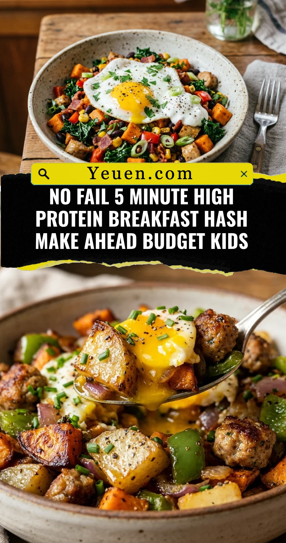 No Fail 5 Minute High Protein Breakfast Hash Make Ahead Budget Kids