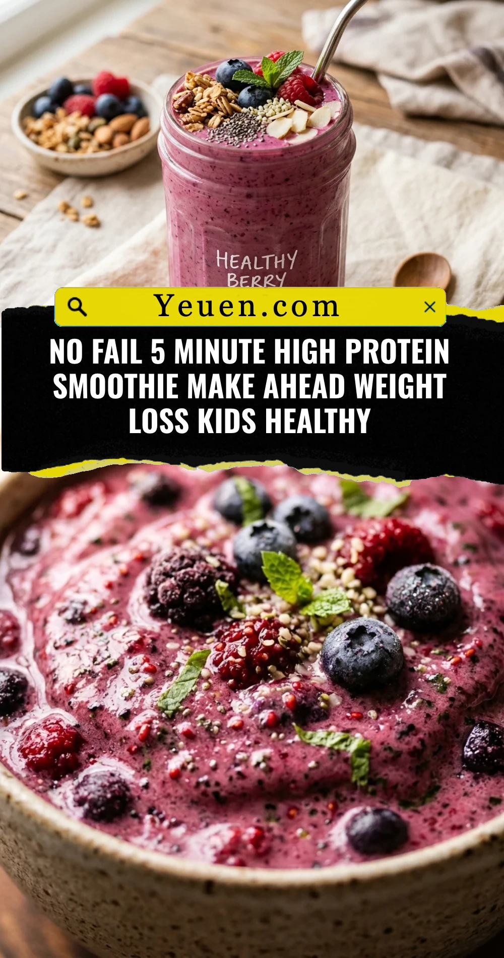 No Fail 5 Minute High Protein Smoothie Make Ahead Weight Loss Kids Healthy