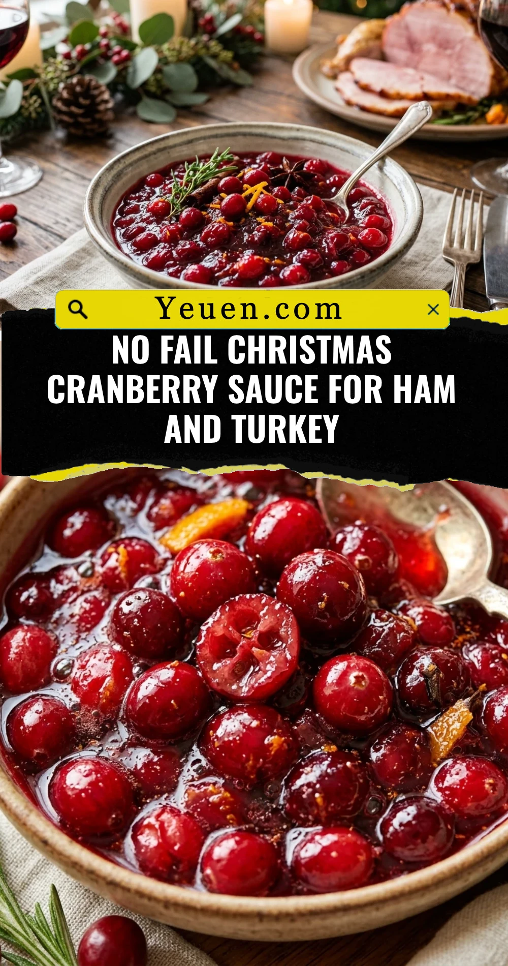No Fail Christmas Cranberry Sauce For Ham And Turkey