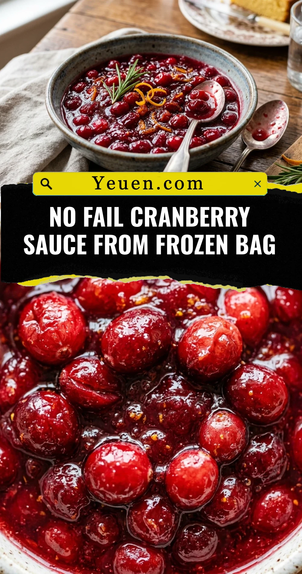 No Fail Cranberry Sauce From Frozen Bag