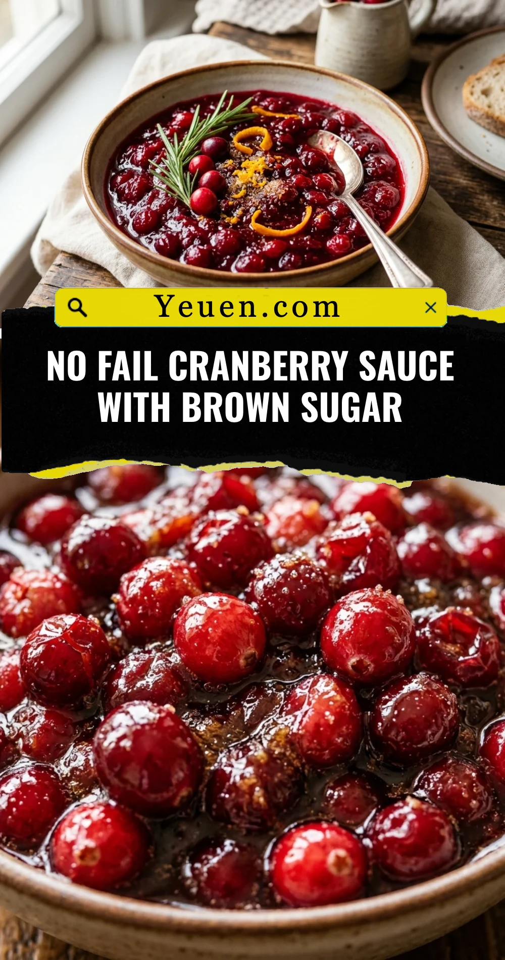No Fail Cranberry Sauce With Brown Sugar