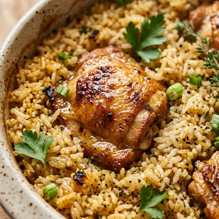 One Pot Baked Chicken Rice Easy Fluffy Family