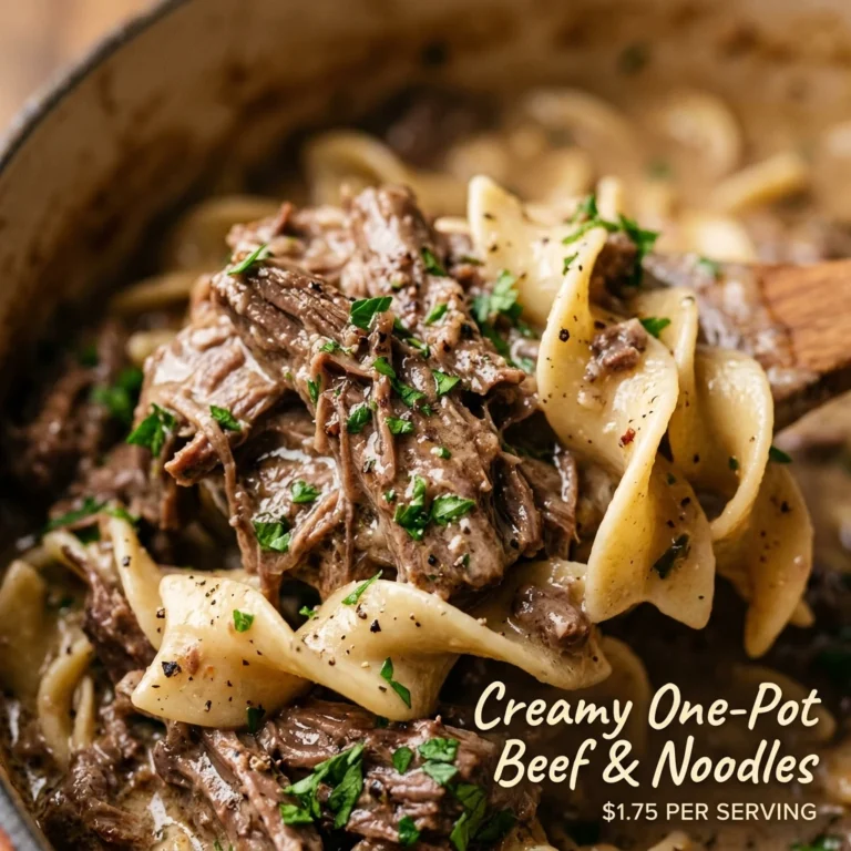 One-Pot Beef And Noodles Creamy $1.75 Per Serving