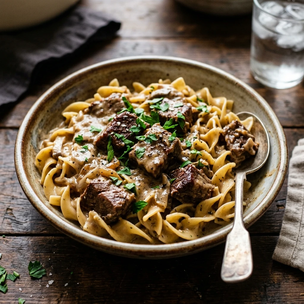 One-Pot Beef And Noodles Creamy $1.75 Per Serving