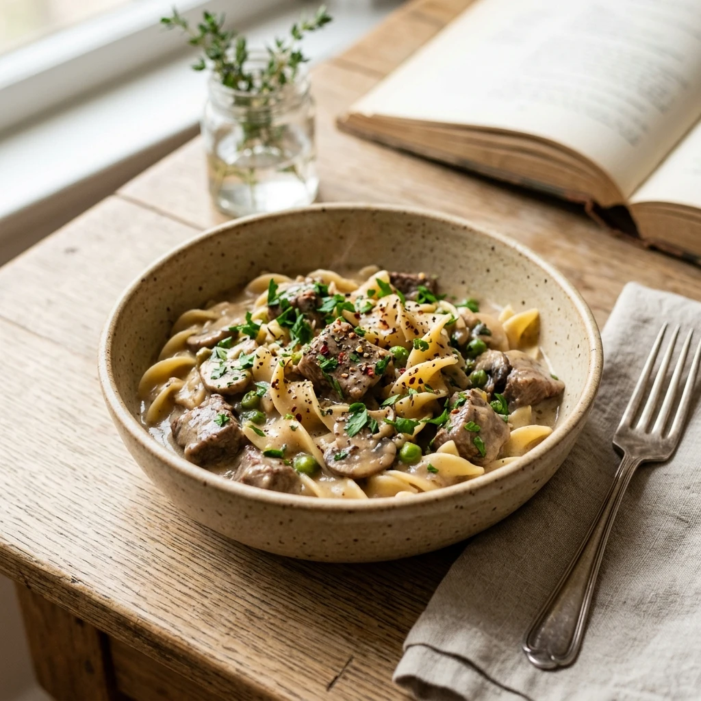 One-Pot Beef And Noodles Creamy $1.75 Per Serving