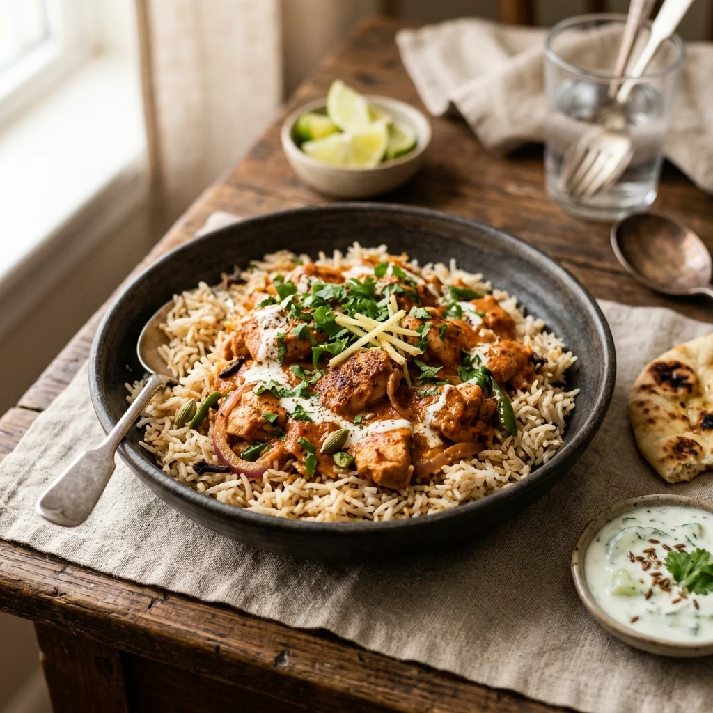 One Pot Butter Chicken Rice Easy Fluffy Family