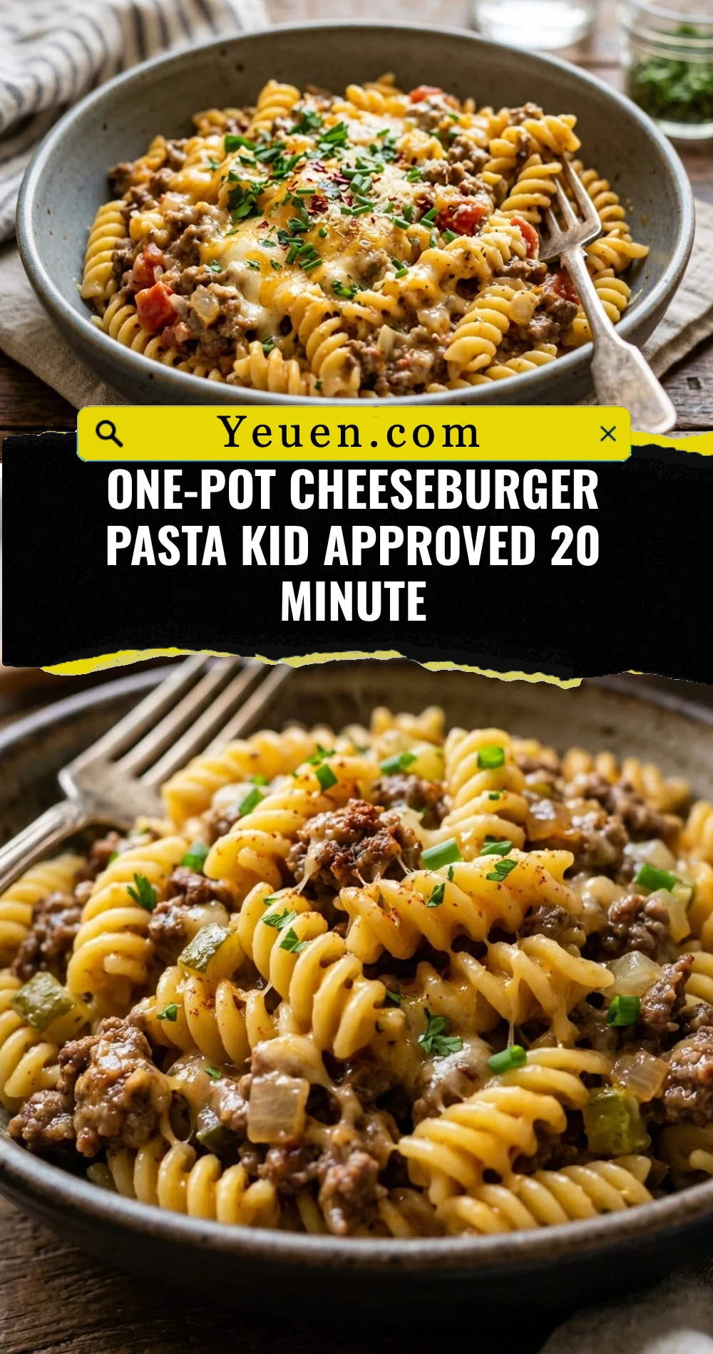 One-Pot Cheeseburger Pasta Kid Approved 20 Minute