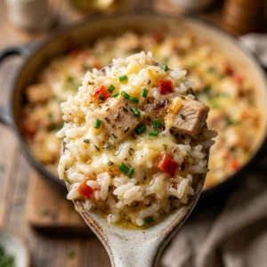 One Pot Cheesy Chicken Rice Easy Fluffy Family