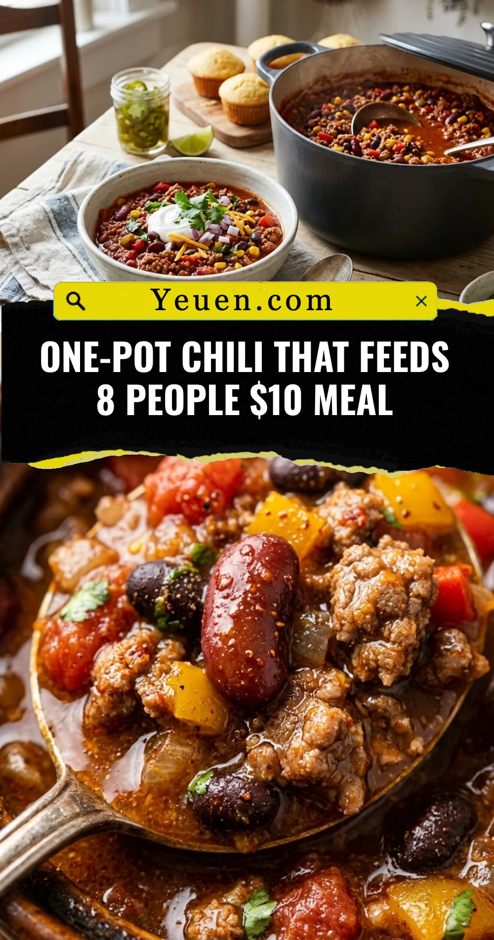 One-Pot Chili That Feeds 8 People $10 Meal