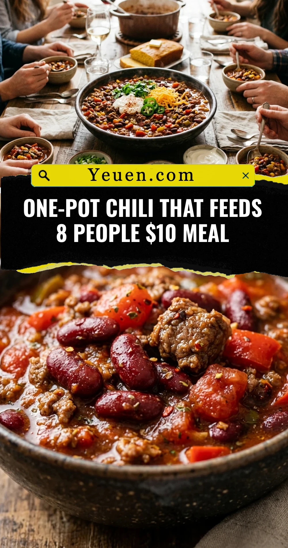 One-Pot Chili That Feeds 8 People $10 Meal
