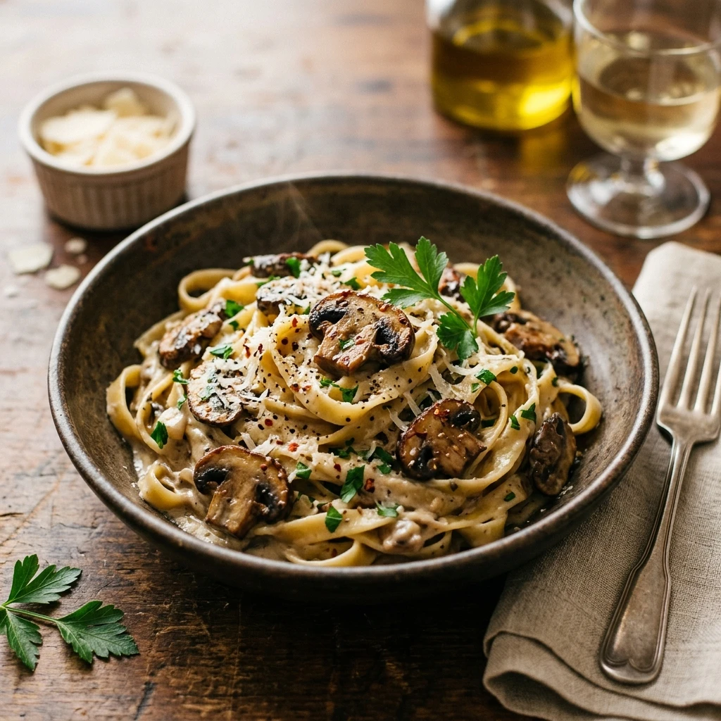 One-Pot Creamy Mushroom Pasta 20 Minute Cozy