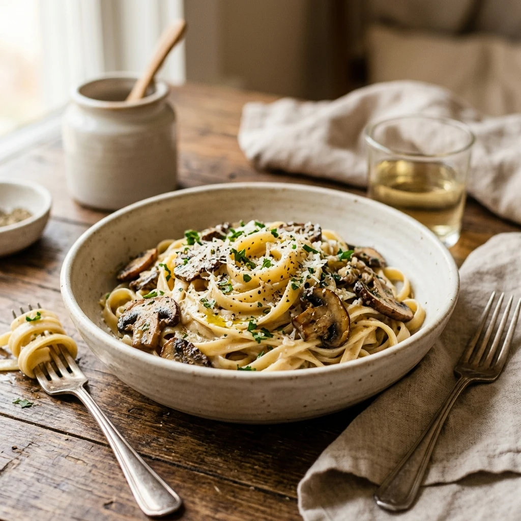 One-Pot Creamy Mushroom Pasta 20 Minute Cozy
