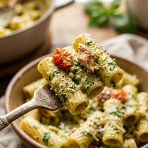 One-Pot Creamy Pesto Chicken Pasta 20 Minute