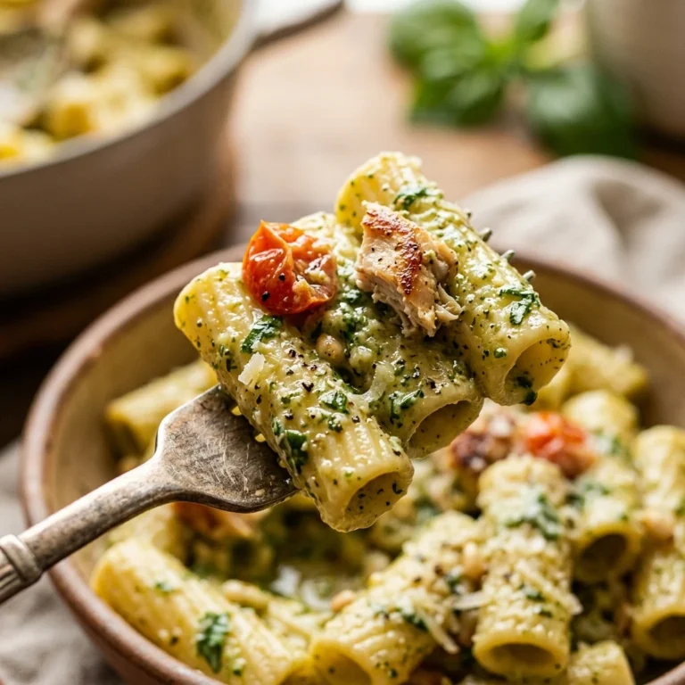 One-Pot Creamy Pesto Chicken Pasta 20 Minute