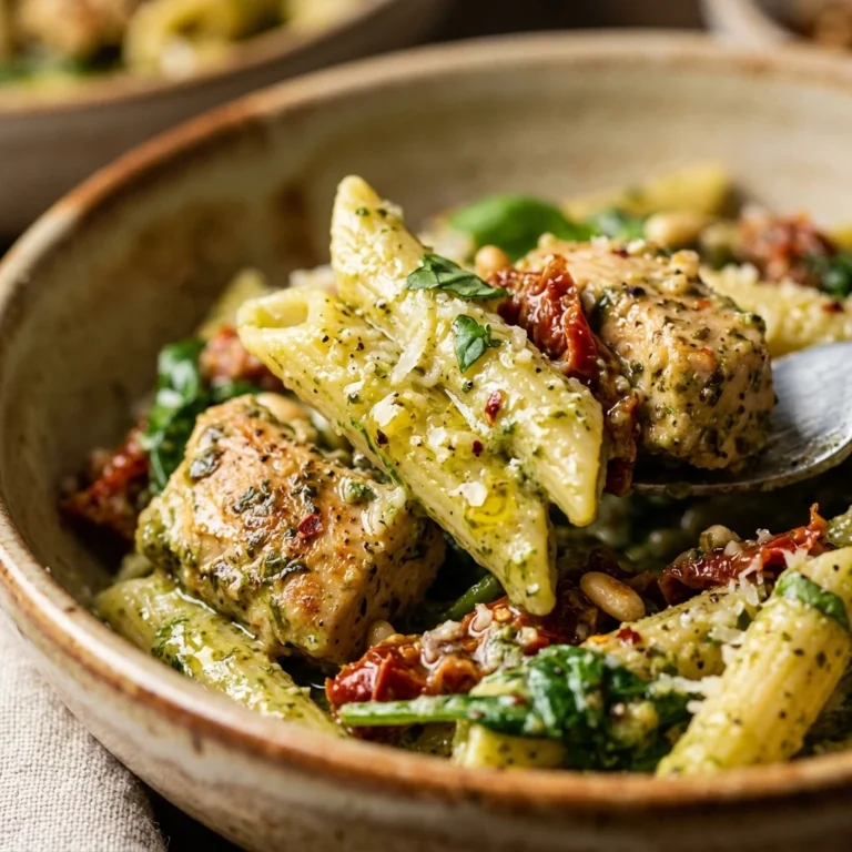 One-Pot Creamy Pesto Chicken Pasta 20 Minute