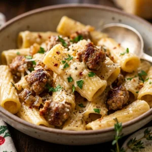 One Pot Creamy Sausage Pasta Christmas Dinner 20 Minute