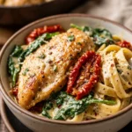 One-Pot Creamy Tuscan Chicken Pasta 20 Minute