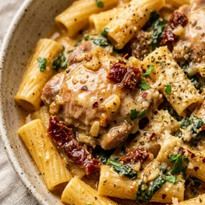 One-Pot Creamy Tuscan Chicken Pasta 20 Minute