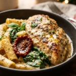 One Pot Creamy Tuscan Chicken Pasta Christmas Holiday 20 Minute