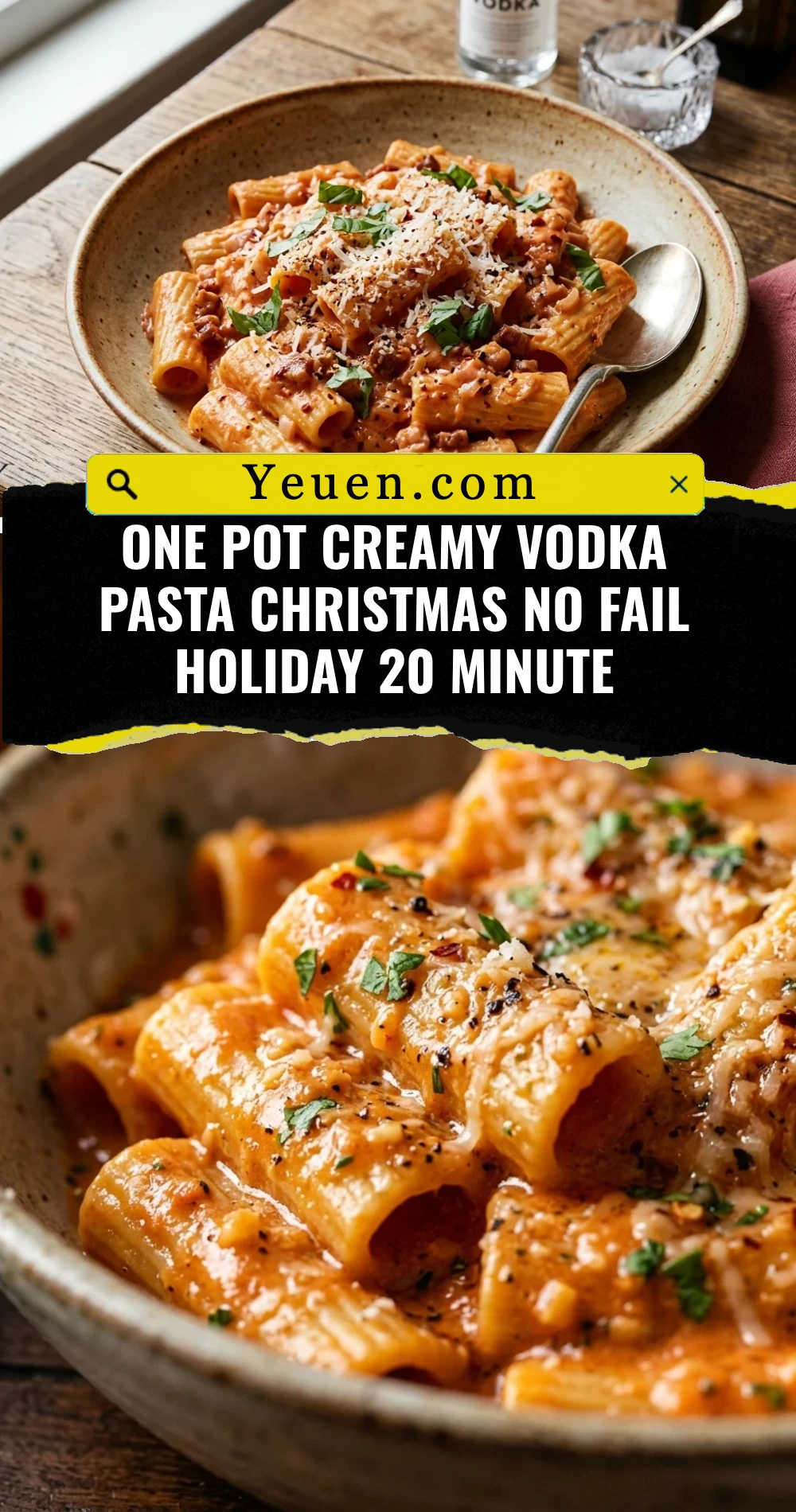One Pot Creamy Vodka Pasta Christmas No Fail Holiday 20 Minute