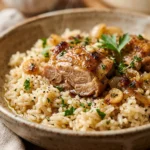 One Pot Garlic Butter Chicken Rice Easy Fluffy Family