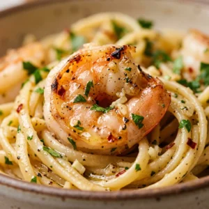 One-Pot Garlic Butter Shrimp Pasta 15 Minute