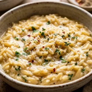 One-Pot Garlic Parmesan Orzo Creamy 20 Min